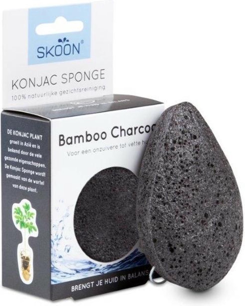 Skoon Konjac Sponge Bamboo Charcoal