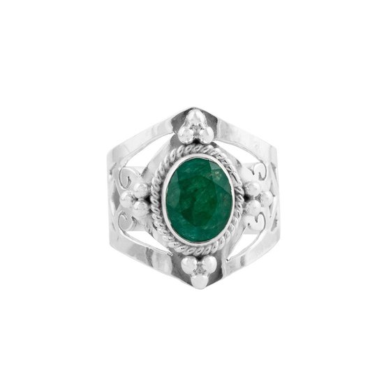 Rust uit Vergelding Verbaasd Nimue | Ring 925 zilver met smaragd edelsteen | edelstenen sieraden | dames  ringen... | bol.com