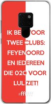 6F hoesje - geschikt voor Huawei Mate 20 -  Transparant TPU Case - Feyenoord - Quote #ffffff