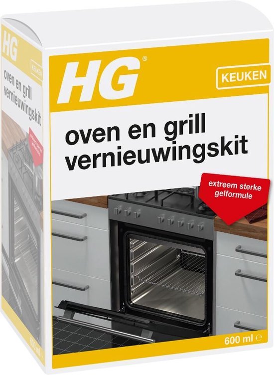 HG oven&grill vernieuwingskit - 600 ml - verwijdert hardnekkige aanbakresten - extreem sterke gelformule
