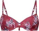 Hunkemöller Dames Badmode Voorgevormde beugel bikinitop Tropic glam  - Rood - maat F80