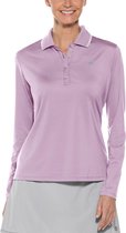 Coolibar - UV Sport Polo voor dames - Longsleeve - Prestwick Golf - Lavendel - maat L