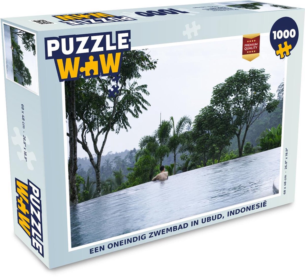 Puzzel Een oneindig zwembad in Ubud, Indonesië - Legpuzzel - Puzzel 1000 stukjes volwassenen - PuzzleWow