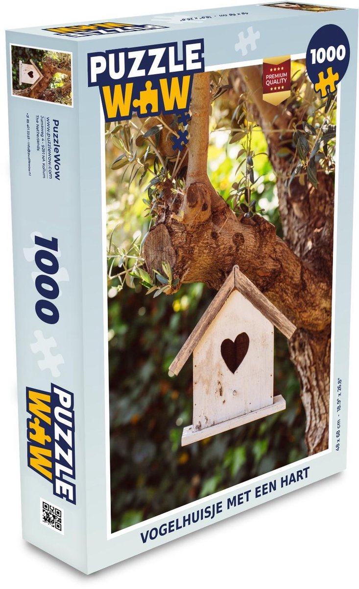 Puzzel Vogelhuisje met een hart - Legpuzzel - Puzzel 1000 stukjes  volwassenen | bol.com