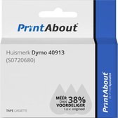 Huismerk Dymo 40913 (S0720680) Tape Zwart op wit (9 mm)