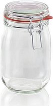 Leifheit 3193 Weckpot met Beugelsluiting 1140 ml Glas/RVS