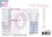Joy!Crafts Papierset - A4 - 3x4 tweezijdige designs - Pink flamingo