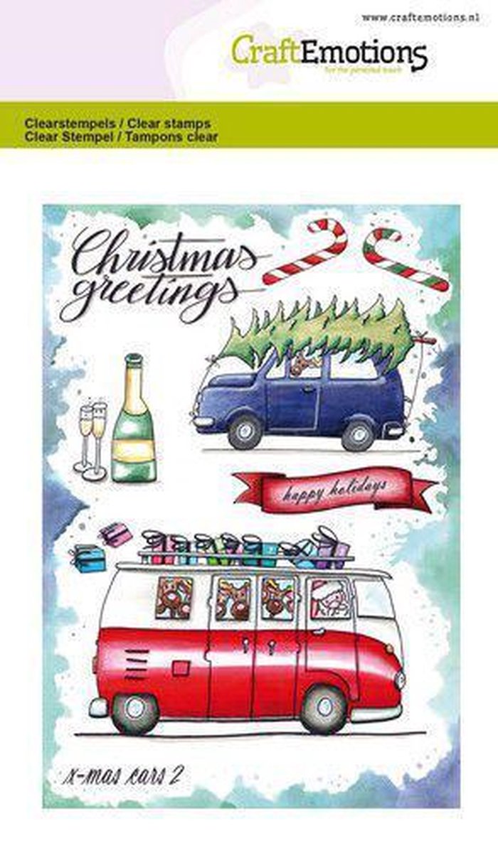 Clearstamps A6 - X-mas cars 2 Carla Creaties