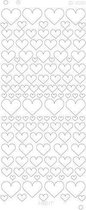 Hearts Various Platinum - Zilver 1 stuks