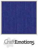 CraftEmotions linnenkarton 10 vel saffierblauw LHC-56 A4 250gr