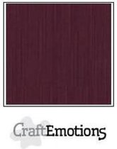 CraftEmotions linnenkarton 10 vel burgundy 30,5x30,5cm / LC-67