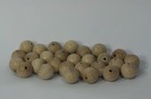 Houten ballen/kralen met gat - 2 cm - 100 stuks.