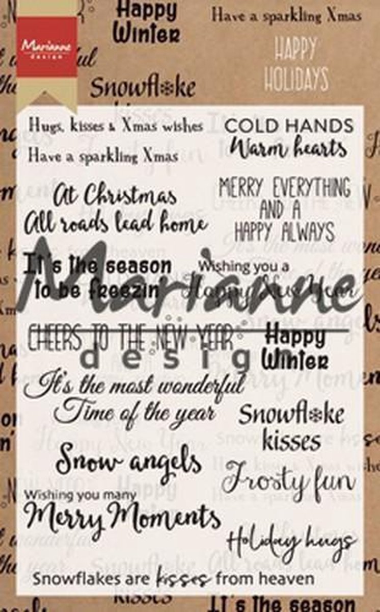 Marianne Design stempel Happy Holidays (EN) CS1009 11.5x18.5 centimeter-stempel-kaarten maken-DIY-scrapbook-hobby
