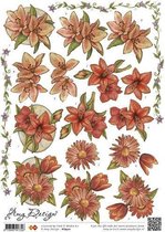 Vintage Bloemen 3D-Knipvel Amy Design 10 stuks