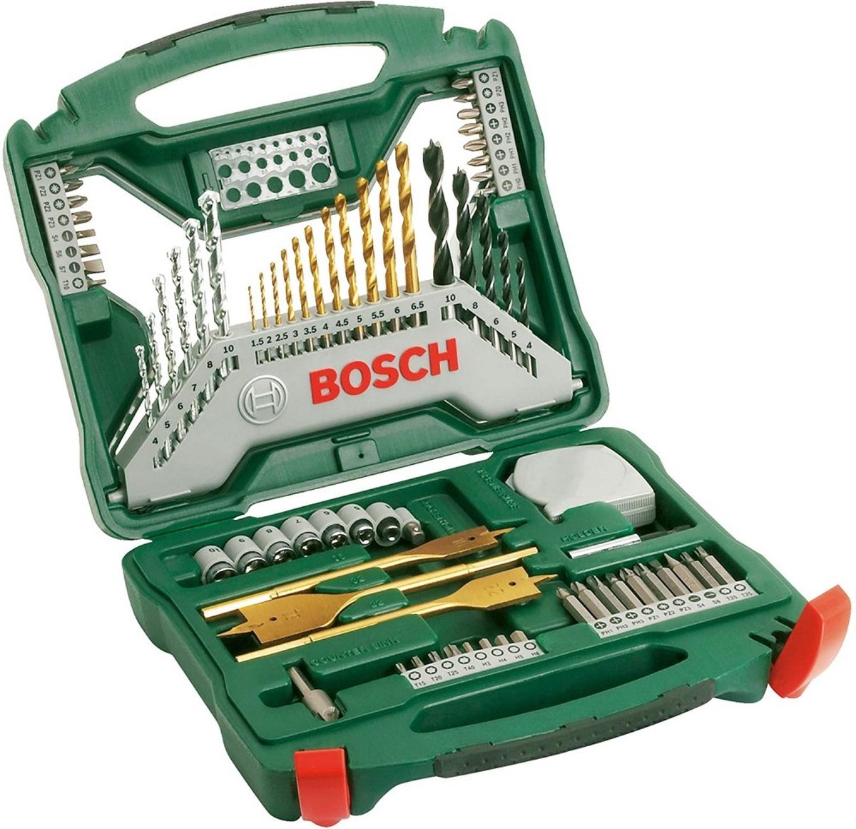 Bosch X-Line borenset - 70-delig - Titanium Plus Serie - Voor hout, metaal en steen - Bosch
