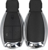kwmobile autosleutelcover voor Mercedes Benz 3-knops autosleutel - vervangende sleutelbehuizing - zonder transponder - zwart