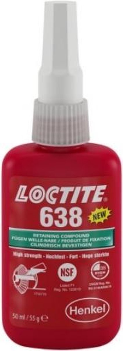 Loctite borgmiddel 638 - 50 ml tube - High Strength