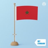 Tafelvlag Marokko 10x15cm | met standaard
