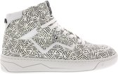 Floris van Bommel Vrouwen  Lage sneakers / Damesschoenen 85329 print - Wit combi - Maat 41