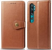 Voor Xiaomi Mi CC9 Pro / Xiaomi Mi Note 10 Global ENKAY Hat-Prince Litchi Texture Horizontal Flip lederen tas met kaartsleuven (bruin)