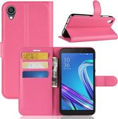 Litchi Texture horizontale flip lederen tas voor Asus ZenFone Live (L1) ZA550KL, met portemonnee en houder & kaartsleuven (Magenta)