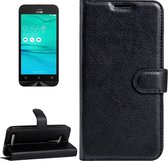 Voor Asus ZenFone GO / ZB452KG Litchi Texture Horizontaal Flip Leren Case met Magnetische Gesp & Houder & Kaartsleuven & Portemonnee (Zwart)