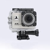 WIFI Waterdichte Action Camera Fietsen 4K camera Ultra Diving 60PFS camera Helm fiets Cam onderwater Sport 1080P Camera (zilvergrijs)