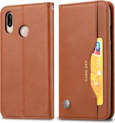 Kneed Huidtextuur Horizontaal Flip Leren Case voor Xiaomi Redmi Note 7 & 7 Pro, met Fotolijst & Houder & Kaartsleuven & Portemonnee (Bruin)