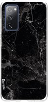 Casetastic Samsung Galaxy S20 FE 4G/5G Hoesje - Softcover Hoesje met Design - Black Marble Print