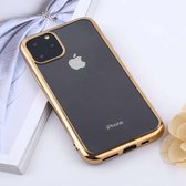 Transparante TPU anti-drop en waterdichte mobiele telefoon beschermhoes voor iPhone 11 Pro Max (goud)