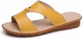 Platte casual mode wilde sandalen voor dames (kleur: geel maat: 36)