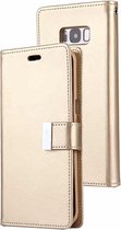 GOOSPERY RICH DAGBOEK voor Galaxy S8 + / G955 PU + TPU Crazy Horse Texture horizontale flip lederen tas met kaartsleuven en portemonnee (goud)