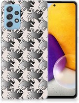 Hoesje maken Geschikt voor Samsung Galaxy A72 Telefoonhoesje Salamander Grey
