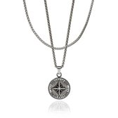 Croyez Jewelry | Compass Silver Layerup | Box / 65cm / 75cm