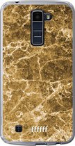 LG K10 (2016) Hoesje Transparant TPU Case - Gold Marble #ffffff