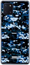 Samsung Galaxy Note 10 Lite Hoesje Transparant TPU Case - Navy Camouflage #ffffff