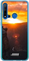 Huawei P20 Lite (2019) Hoesje Transparant TPU Case - Rock Formation Sunset #ffffff