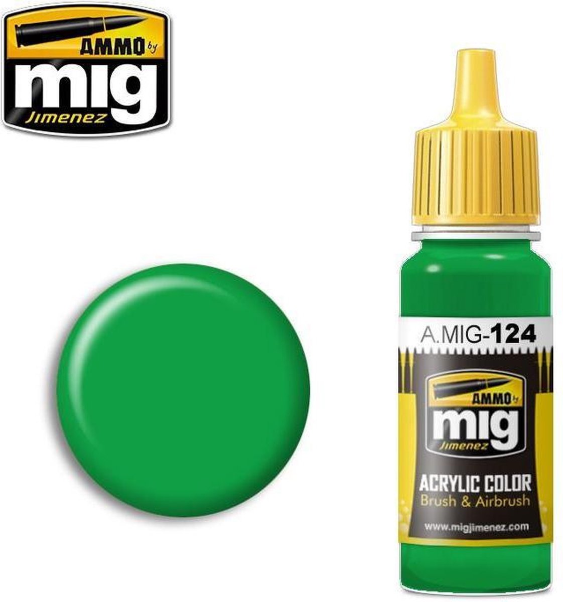 AMMO MIG 0124 Lime Green - Acryl Verf flesje