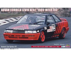 Hasegawa Modelbouwpakket Militaire voertuigen - 21137 Advan Corolla Levin EA92-89 Inter TEC HC37 Plastic - 1:24 - Modelbouw