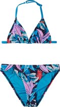 O'Neill Bikini Set Girls Venice Beach Party Blue With Pink Or Purple 4 140 - Blue With Pink Or Purple 4 82% Gerecycled Polyamide, 18% Elastaan Medium Coverage