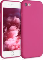 kwmobile telefoonhoesje geschikt voor Apple iPhone SE (2022) / iPhone SE (2020) / iPhone 8 / iPhone 7 - Hoesje voor smartphone - Precisie camera uitsnede - In mat roze