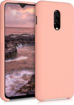 kwmobile telefoonhoesje voor OnePlus 6T - Hoesje met siliconen coating - Smartphone case in roze grapefruit