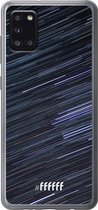 Samsung Galaxy A31 Hoesje Transparant TPU Case - Moving Stars #ffffff