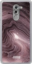 Honor 6X Hoesje Transparant TPU Case - Purple Marble #ffffff