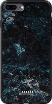 iPhone 8 Plus Hoesje TPU Case - Dark Blue Marble #ffffff