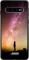 Samsung Galaxy S10 Hoesje TPU Case - Watching the Stars #ffffff