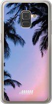 Samsung Galaxy A8 (2018) Hoesje Transparant TPU Case - Sunset Palms #ffffff