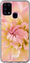 Samsung Galaxy M31 Hoesje Transparant TPU Case - Pink Petals #ffffff