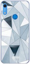 Huawei Y6s Hoesje Transparant TPU Case - Mirrored Polygon #ffffff