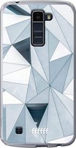 LG K10 (2016) Hoesje Transparant TPU Case - Mirrored Polygon #ffffff